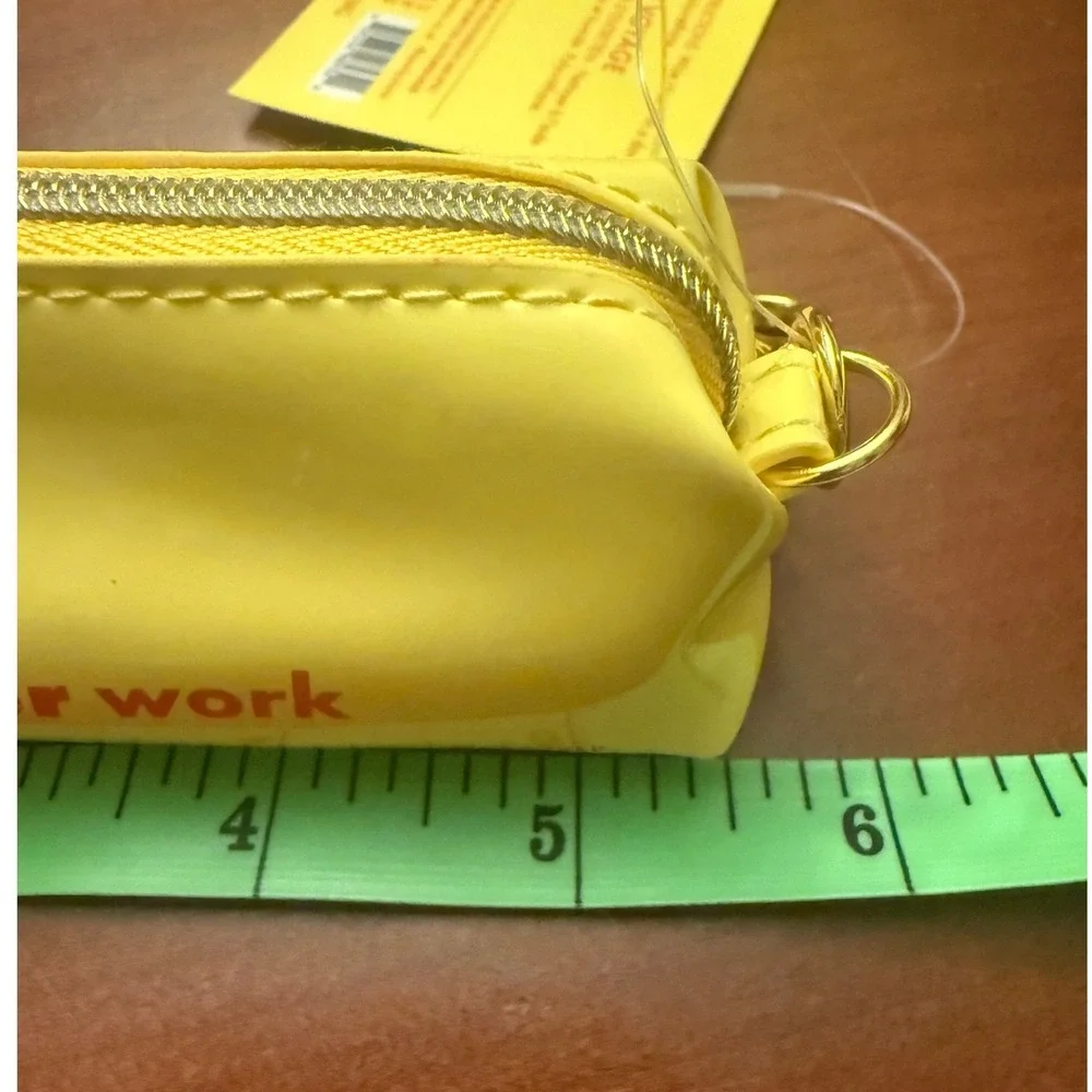 e.l.f. You Butter Work lippie bag charm yellow stick NEW mini makeup pouch - Picture 7 of 8